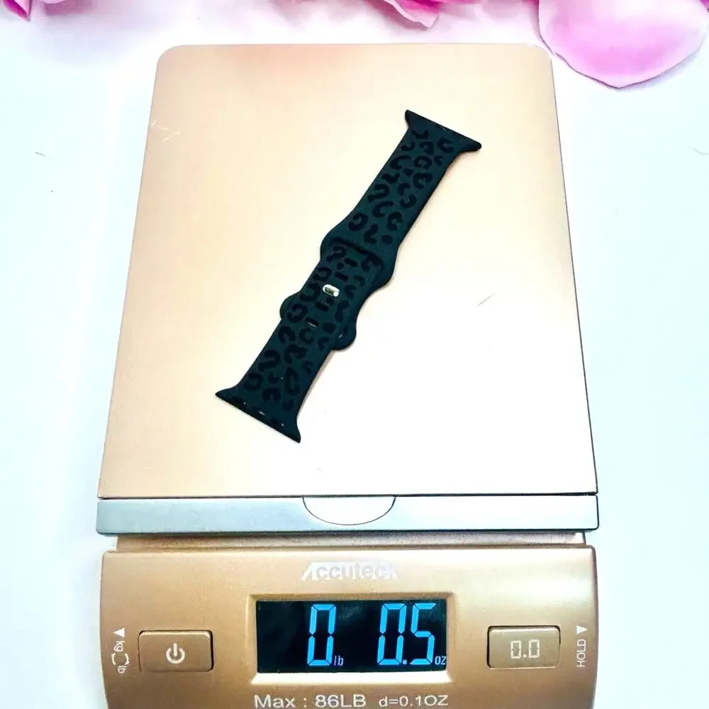 Matte Black Apple Watch Band 38 40 Silicone Strap Minimal NEW